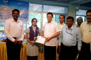 Krisha Rajani - 1st prize at Taluka Level Hindi Essay writing comp org by MPT