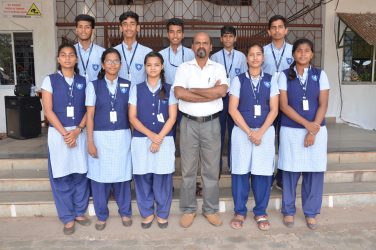 National level participants in Softball, Dodgeball, Yoga & Badminton with Tr. incharge Sudesh Gaonker